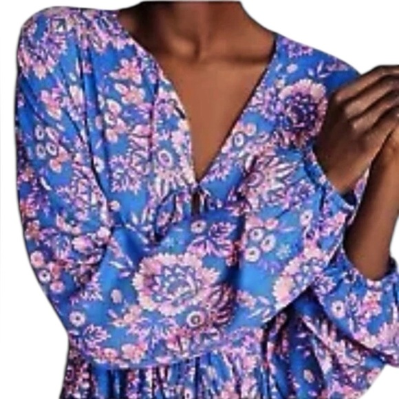 NWT Tiare Hawaii Front Tie Tropical Print Mini Dress - Picture 5 of 11